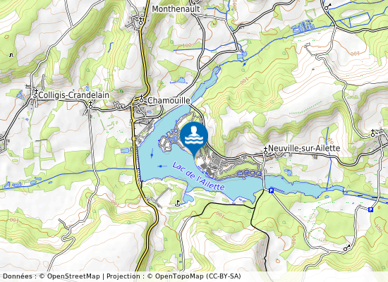 Center Parcs Chamouille sur la carte