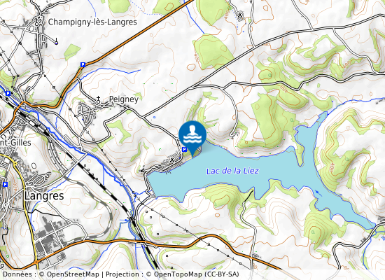 Lac De La Liez sur la carte