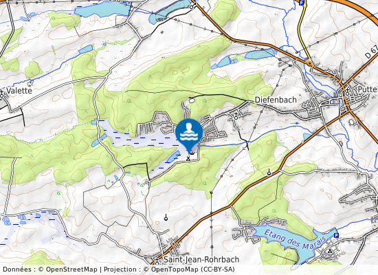 Etang De Diefenbach sur la carte