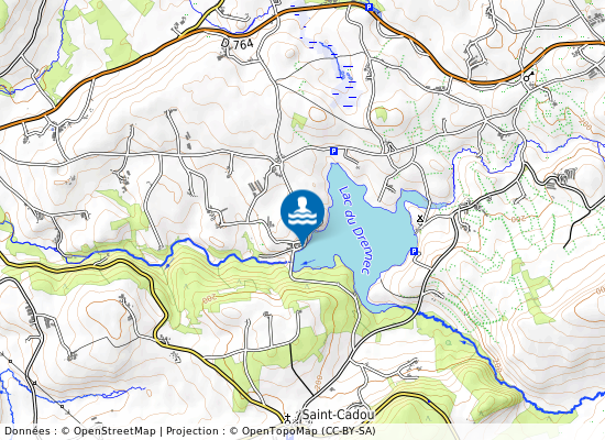 Drennec (Ouest) sur la carte