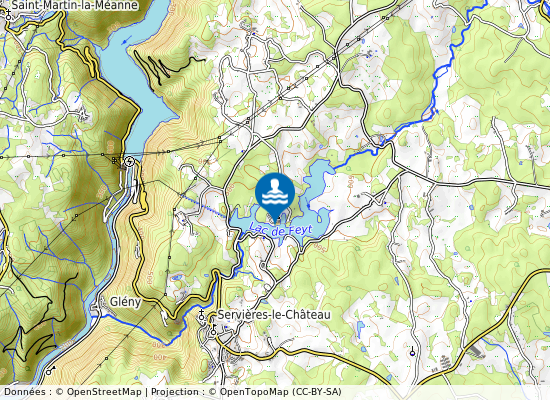 Lac De Feyt sur la carte