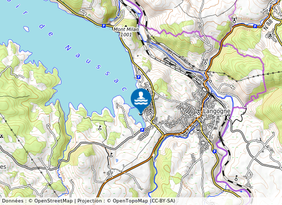 Barrage De Naussac sur la carte