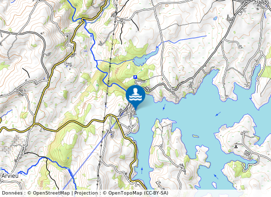 Base Nautique sur la carte