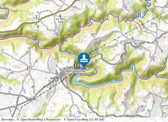 Camping  Aire Naturelle Pampelonne sur la carte