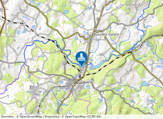 Plan D Eau De Bussiere-Galant sur la carte