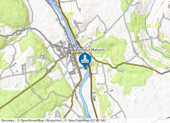 Bonneuil Matours - Parc De Cremault (La Vienne) sur la carte