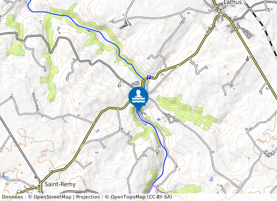 Lathus St Remy - La Voulzie sur la carte