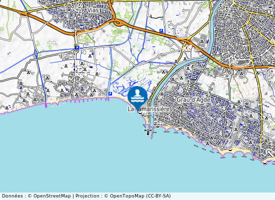 La Tamarissiere sur la carte