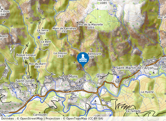 Heric - Les Gorges sur la carte