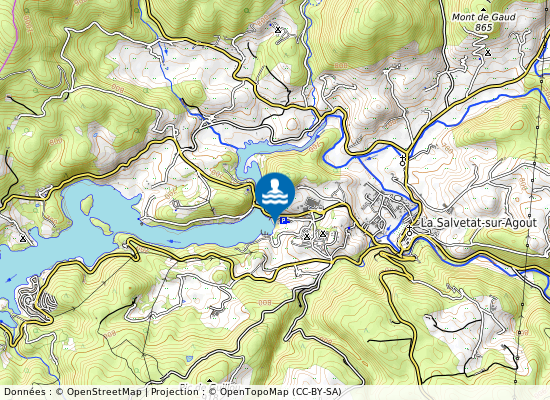 Lac De La Raviege-Les Bouldouires sur la carte