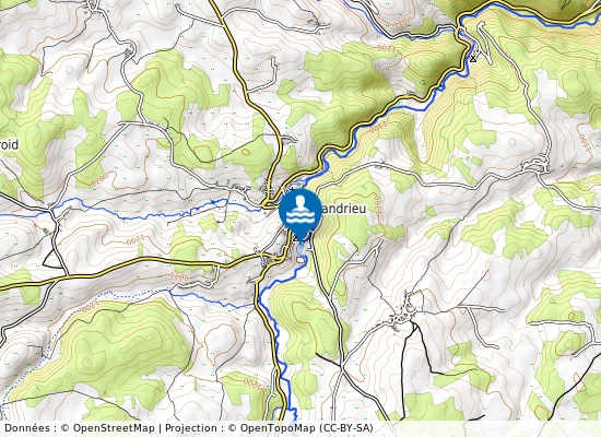 Plan D Eau De Grandrieu sur la carte