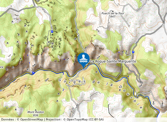 Pont Pierrefiche sur la carte