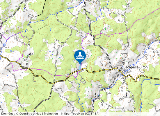 Camping Le Moulinal sur la carte