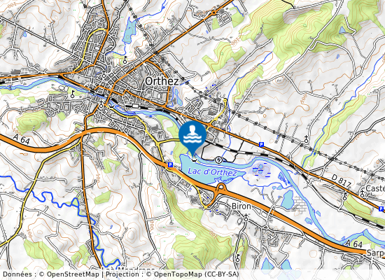 Lac De La Base De Loisirs D Orthez sur la carte