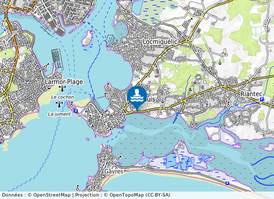 Cote Rouge sur la carte