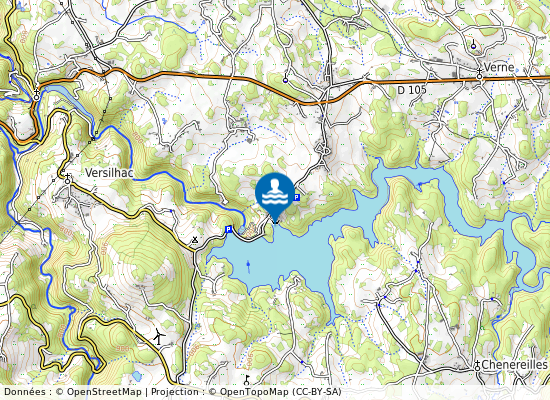 Barrage Lavalette sur la carte