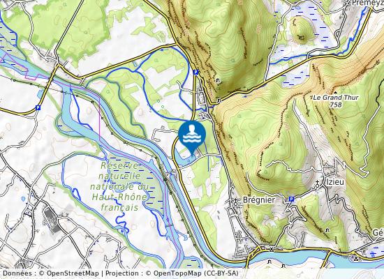 Bregnier-Cordon - Plan D Eau Communal De Glandieu sur la carte