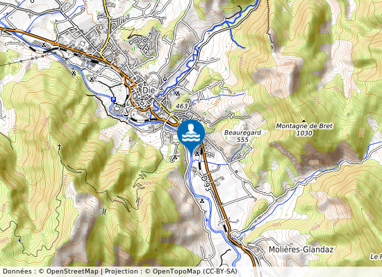 Drome Amont De Die sur la carte