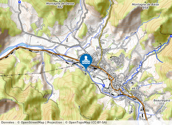 Drome Aval Die sur la carte