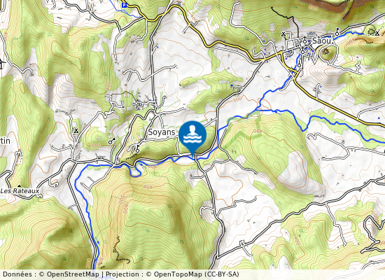 Roubion De Saou A Soyans sur la carte