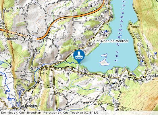 Plage Base De Loisirs De Lepin sur la carte