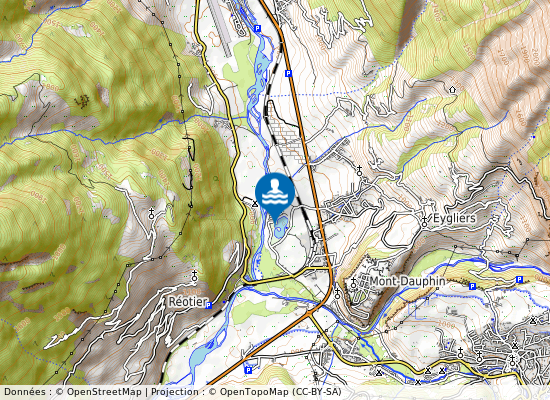 Plage Plan D Eau Des Iscles - Cote Durance sur la carte