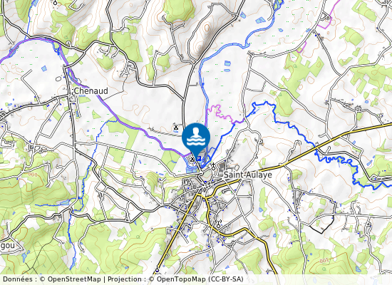 Camping Municipal De St Aulaye sur la carte