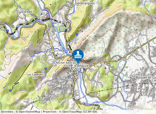 Le Pont D Anduze sur la carte