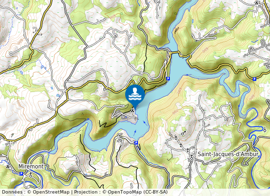 Fades Besserves : Confolant sur la carte