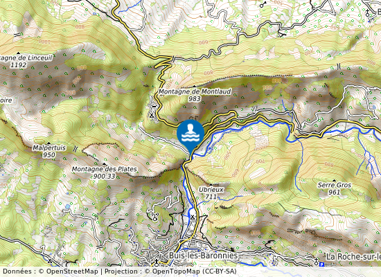 Ouveze Amont De Buis sur la carte