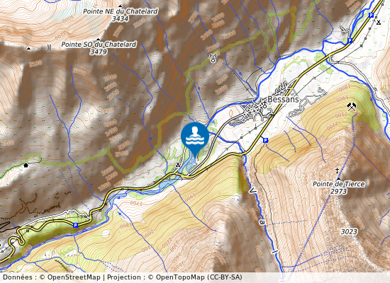 Plan D Eau De Bessans sur la carte