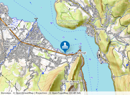 Duingt  Municipale sur la carte