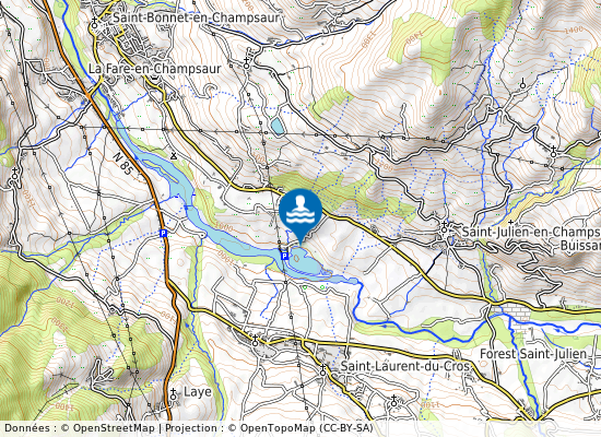 Plan D Eau Du Champsaur sur la carte