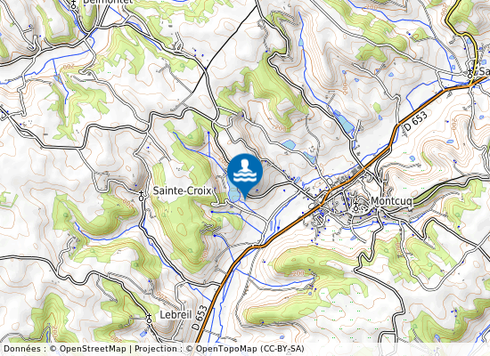 Plan D Eau Saint Sernin sur la carte