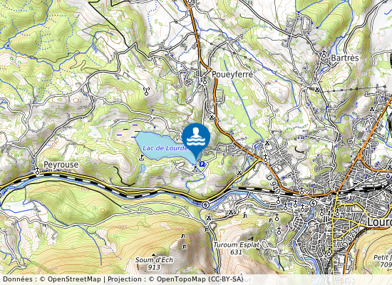 Lourdes Plage sur la carte