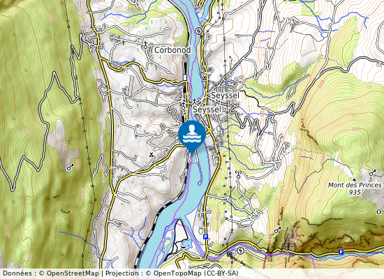 Seyssel - Plan D Eau Les Gouilles sur la carte