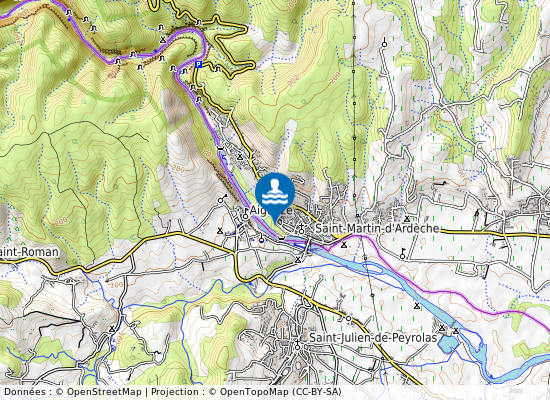 L Ardeche A La Plage Du Grain De Sel sur la carte