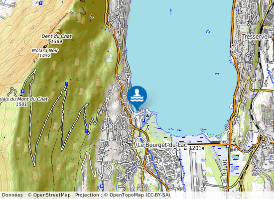 Plage Municipale Du Bourget Du Lac sur la carte