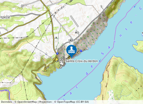 Plage Face Aux Tennis sur la carte