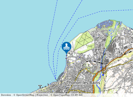 Thonon  Centre Nautique sur la carte