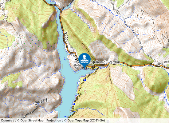 Base Nautique sur la carte