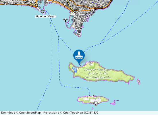 Ile Ste Marguerite Ouest sur la carte