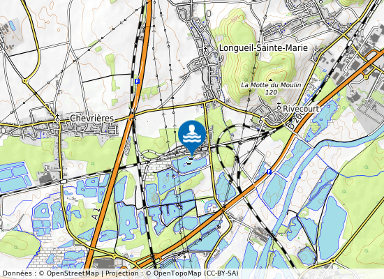 Base Nautique Longueil sur la carte