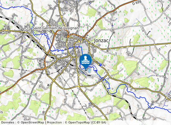 Baignade Pres Des Roches sur la carte