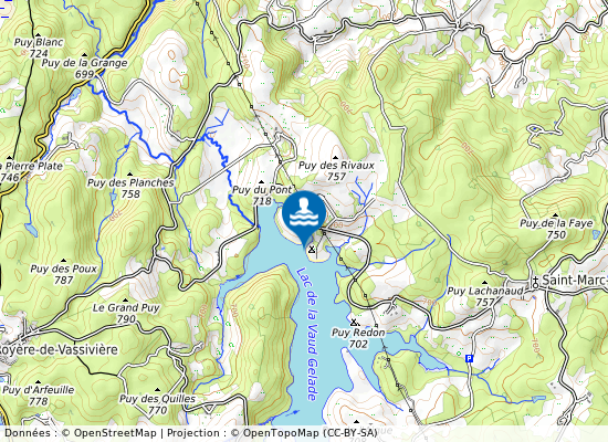 Lavaugelade sur la carte