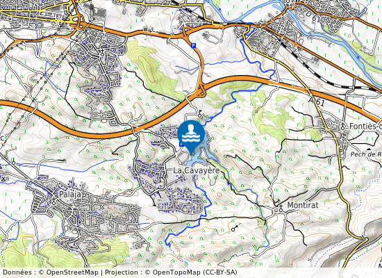 Lac De La Cavayere sur la carte