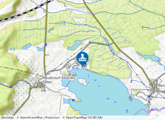 Madine - Plage Heudicourt sur la carte