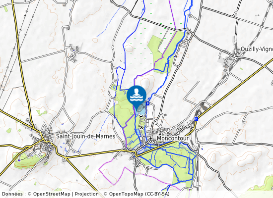 Moncontour - Plan D Eau Du Grand Magne (La Dive) sur la carte