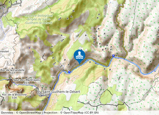 Herault-Amont St Guilhem sur la carte