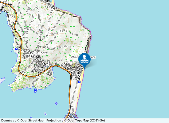 Leucate-Plage sur la carte